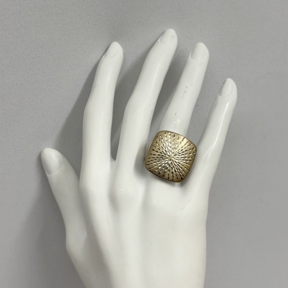 Vintage Sterling Diamond Cut Arte d'Argento Ring Made in Italy 8 Grams Size 7